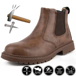 Waterproof Work & Safety Boots Men Leather Boots
