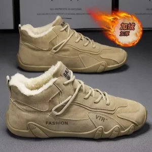 Classic Retro Men Shoes Winter Plush Warm Comfortable Cotton