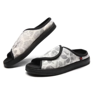 Women Diabetic Slippers Adjustable Closure Memory Foam House Shoes