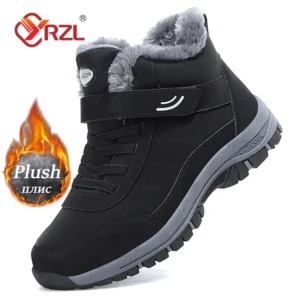 YRZL Men's Snow Boots Waterproof Sneakers Super Warm