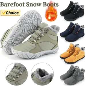 Winter Plush Boots Wide Toe Box Barefoot Shoes Non Slip Outd