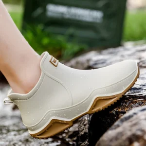 Fashion Couple's Outdoor Rain Boots Men High Top Hiking Fish