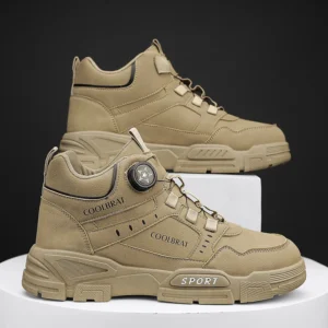 Men's High Top Platform Casual Boots Swivel Button Outdoor