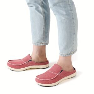 Women's coarse hemp knitted sports sole slippers, Orthopaedic slippers with arch support
