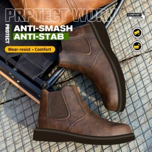 Daily Leisure Anti-smash Anti-puncture PU Labor Insurance Shoes