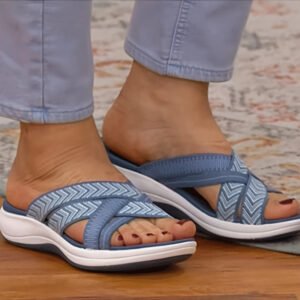 Comfortable Orthopedic Walking Slides Sandals For Women With Arch Support Wide Width