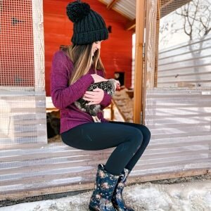 HISEA Rain Boots For Women, Mid Calf, PVC Mud Garden Boots