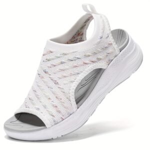 Women's Orthotic Arch Support Walking Sandals - Relief, Non-Slip EVA Sole, Breathable Mesh Upper & Cushioned Footbed