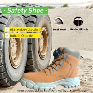Steel Toe Work Safety Shoes with Convenient Rotating Buckle